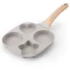Sartén Antiadherente Sol y Luna Nuevo Amanecer para Huevos y Hamburguesas, Sartén para Desayuno, Sartén Pequeña para Tortitas Doméstica, Herramienta para Freír Huevos de Cuatro Agujeros