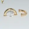 Accesorios de herrajes para equipaje hebilla de puente arqueado de 6 puntos aleación de zinc fundición a presión correa de hombro para bolso de mujer hebilla semicircular hebilla de conexión de cadena
