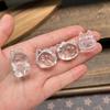 Pulsera de Cristal Blanco Purificante Corporal Piezoeléctrico al por Mayor con Talla de Gato Kt Accesorios de Joyería DIY Xiaohongshu Douyin