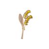 Nova Broche de Espiga de Trigo Granulada com Strass de Liga para Outono e Inverno Broche de Joia Exquisito de Alta Qualidade para Lapela de Blazer Feminino