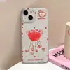 Funda para teléfono con columpio de manzana estilo Ins Adecuada para iPhone 17 Pro Max, iPhone 16, iPhone 15/14 Mate, 17 Agujero Grande, 13