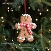 Nuevo Hombre de Jengibre de Arcilla Blanda Colgante Pequeño Adorno para Árbol de Navidad Lindo Hombre de Jengibre Decoración Navideña Decoración Colgante Retro Pintada a Mano