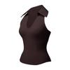 Colete Esportivo Transfronteiriço para Mulheres, Roupa de Tênis, Sem Mangas com Bojos, Decote em V, Gola Reversível, Top de Corrida Fitness Justo de Secagem Rápida