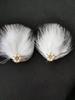 Nuevo Super Fairy - Tocado de plumas blancas, horquilla para el pelo de celebridades de Internet, vestido de novia, fotografía diaria, viaje, accesorios distintivos para el cabello con plumas dulces