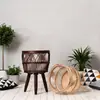 Maceta creativa tejida a mano, maceta nórdica, soporte para plantas estilo ins, soporte decorativo para macetas de interior, soporte de madera para plantas de balcón