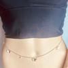 Europa y Estados Unidos joyería transfronteriza personalizada moda sexy cuentas de colores cadena corporal simple aleación colgante de mariposa cadena de cintura