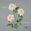 Flores de simulación flores artificiales decoración de sala de estar en casa arte floral realista de alta gama arreglo floral rosa deslumbrante colorido de 3 cabezas