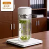 Taza de burbujas con asa de vidrio de doble capa para hombre, nueva taza de oficina de alta temperatura para el hogar 2025 con asa