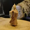 Ciprés y Boj Tallado Madera Maciza Poseidón Talla de Madera Decoración del Hogar Artesanía Montado en Coche Hogareño de Madera Ao Bing