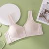 Sujetador de Moda Simple Delgado de Cierre Frontal para Madres de Mediana Edad y Mayores Fácil de Quitar Cómodo Sujetador de Tirantes Anchos sin Aros