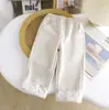 Calças de Lã Forradas para Meninas Outono e Inverno Estilo Ocidental Roupa Infantil Bebê Espessadas Retas Florais Casuais Quentes Calças de Inverno para Crianças