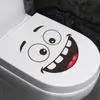 Pegatina Creativa Autoadhesiva de PVC para Baño Cara Sonriente Decoración de Tapa de Inodoro Pegatina de Inodoro Impermeable Divertida Pegatina DIY