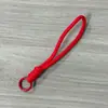 Cordón corto de teléfono anudado bicolor, cordón tejido a mano para botella de agua, correa de muñeca para funda de teléfono, cordón de muñeca desmontable