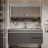 2024 Nuevo Gabinete de Baño con Lavabo Todo en Uno Skin Sense Gabinete de Baño Lavabo de Baño Combinación de Gabinete y Lavabo