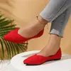 Sapatos femininos transfronteiriços 2025 outono novo estilo bico fino sapatos baixos rasos sola macia sapatos de vovó tamanho 43 sapatos de tamanho grande atacado
