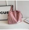 Bolsa Casual Simples de Lona Feminina 2024 Nova Chegada Grande Capacidade Moda Bolsa Transversal Bolsa Tote para Aula de Estudante de Artes