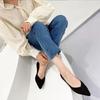 REREJOY Princess Shoes Feminino Primavera Verão Flying Needle Tricô Pontiagudo Flat Set Slip-on Bean Egg Roll Sapatos