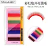 NAGARAKU Injerto Pestaña Color Mixto Color Caramelo Macaron Japonés Individual Redonda Belleza del Cabello Pestaña Postiza