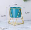 L Vaso de Flores de Ferro Forjado Estilo Nórdico Vintage Old Stand Criativo Carnudo Vaso de Plantas Simples Varanda Desktop Suporte de Flores Vaso