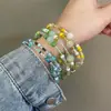 Pulseira Dupla de Círculo com Contas de Arroz Coloridas, Fofa e Fresca, a Primeira Escolha de Presente para Barracas de Feira Noturna, e a Joia de Mão Mais Popular