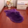 Alfombra de Felpa, Pelo Largo, Felpudo de Forma Irregular, Alfombra para Sala de Estar, Dormitorio, Mesita de Noche, Forma de Lana Artificial