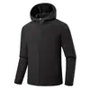 Chaqueta deportiva versátil de moda para exteriores para hombre y mujer, sudadera con capucha de caparazón blando para pareja 69-532AB