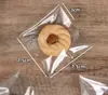 Saco de embalagem para biscoitos auto-selante biscoitos pegajosos flocos de neve crocantes caixa pequena separada doce panificação lanches transparentes lanches