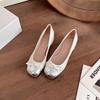 Nuevos Zapatos Mary Jane de Estilo Nacional Chino, Combinación de Colores, Elegantes, Retro, Tacones Altos, para Mujer, Nueva Llegada 2025, Zapatos con Lazo