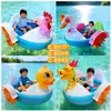 Barco Infantil de Agua a Manivela, Barco para Piscina, Barco de Choque Eléctrico con Luces, Barco Cisne con Luces, Barco de Dibujos Animados a Batería