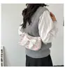 2026 Verano Nuevo Estilo Coreano Dulce y Moderno Bolso de Hombro de Gran Capacidad con Lazo Bolso de Cadena Transfronterizo de Alto Valor para Niñas
