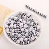 Cuentas del Alfabeto Inglés Hechas a Mano Sueltas Pulsera Collar Cadena de Teléfono Móvil Colgante Pulsera Accesorios de Joyería DIY