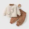 Conjunto de dos piezas para bebé, 120g, acolchado, engrosado, otoño e invierno, chaqueta de algodón, pantalones de algodón, ropa exterior para niños con top de algodón