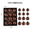 Venta directa de fábrica bolas de plástico 8CM juego de 12 piezas en caja vintage para decoración de árbol de Navidad