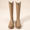 Botas largas ZHR para mujer, otoño 2023, nuevas, con punta redonda, adelgazantes, elegantes, combinables, sencillas, de color sólido, elegantes botas largas
