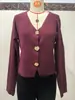 Amazon Cardigan de Punto Cruzado con Cuello en V Corto para Primavera y Otoño Nuevo Aspecto Adelgazante Botón Metálico Suéter de Color Sólido para Mujer