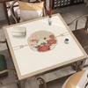 Mantel de Mesa de Cuero Chino Impermeable y a Prueba de Aceite Mantel Resistente al Desgaste Anti-Escaldaduras Mesa de los Ocho Inmortales Mantel Cuadrado Alfombrilla para Mesa Sin Lavado