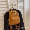 Mochila Grande Moda Verão para Mulheres 2026 Nova Tendência Mochila de Viagem Curta Mochila Escolar para Estudante Universitário de Couro