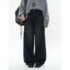 Ajuste Recomendado: Jeans de Pierna Ancha Curvos de Cintura Alta Engrosados con Forro Polar Casuales de Invierno Japoneses y Coreanos Pantalones Largos Sueltos para Mujer