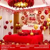 Set de decoración de habitación de boda para novios, globos de decoración de boda, guirnaldas para dormitorio nuevo, colección completa de artículos para bodas, popular en línea