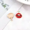Accesorios de dama europeos y americanos DIY aleación de aceite colgante de bolso de perfume de lápiz labial pendientes pendientes colgante creativo