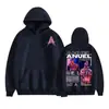 Sudadera Unisex Retro Hip-Hop de la Gira del Álbum Rapper Anuel Aa Real Hasta La Muerte