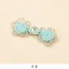Botones de Flor de Rosa de Cristal para Cheongsam Infantil, Botones de Cuello Estilo Chino, Botones Decorativos Tejidos a Mano para Chaleco Hanfu