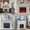 Fabricante de Lareira Mármore Branco Estilo Europeu Lareira de Mármore Decoração de Casa Villa Sala de Estar Lareira Elétrica