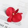 Cabeça de flor Phalaenopsis de simulação flor de seda flor artificial guirlanda DIY feita à mão decoração de adereço de cabeça material de arranjo de flores para sala de estar