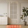 Puerta de Baño Retro Francesa Aleación de Titanio Magnesio Aluminio Balcón Dormitorio Estudio Baño Puerta Plana Estilo Nuevo