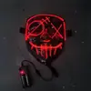 Máscara Luminosa Preta em Formato V de Halloween, Máscara Brilhante LED de Luz Fria, Item Quente Transfronteiriço, Armazenada por Dois Anos