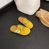 Sapatos Casuais de Treinamento Alemão Meia-sapatilha Bucken Baotou Primavera/Verão 2025 Sapatos de Caminhada Retro Sem Salto Slip-on Cadarço Preguiçoso