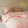 Ropa de Cama de Algodón de Fibra Larga Grado Madre e Hijo Clase A Juego de Cuatro Piezas Funda de Edredón Cepillada Engrosada de Algodón Puro Juego de Tres Piezas Funda de Edredón 100% Algodón