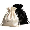 Bolsa de seda de alta qualidade com cordão, nécessaire de cetim feito sob medida, bolsa para roupas, bolsa para acessórios de cabelo, bolsa de armazenamento, saquinho pequeno à prova de poeira