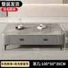 Mesa de Centro Hogar Sala de Estar Lujo Ligero Apartamento Pequeño Nuevo Tablero de Mesa de Vidrio Templado Simple Sensación de Alta Gama Mueble de TV